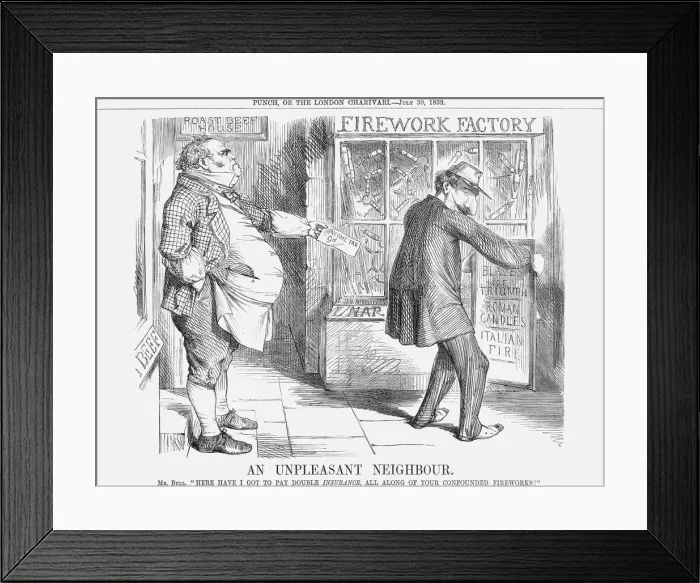Framed Print : An Unpleasant Neighbour, 1859 Framed Print : An Unpleasant Neighbour, 1859