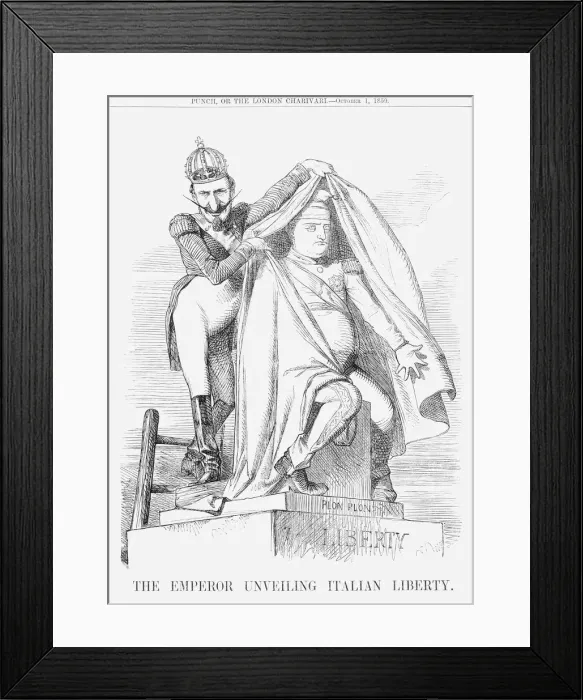 Framed Print : The Emperor unveiling Italian Liberty, 1859 Framed Print : The Emperor unveiling Italian Liberty, 1859