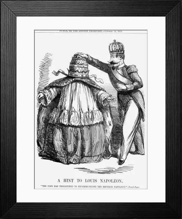 Framed Print : A Hint to Louis Napoleon, 1859 Framed Print : A Hint to Louis Napoleon, 1859