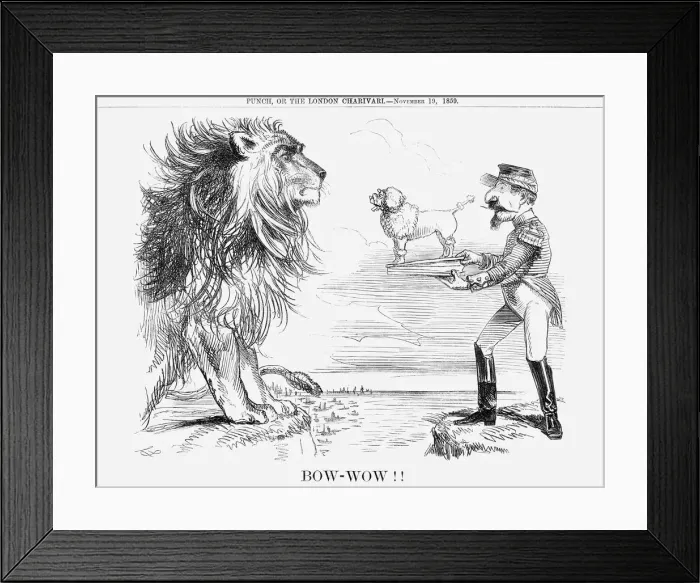 Framed Print : Bow-Wow!!, 1859 Framed Print : Bow-Wow!!, 1859