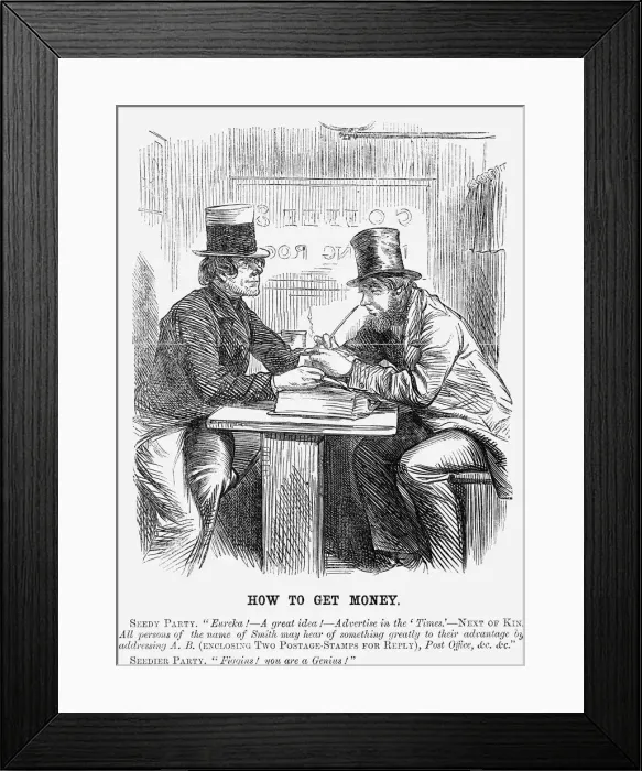 Framed Print : How to Get Money, 1859