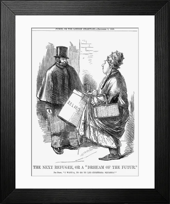 Framed Print : The Next Refugee, or a Drheam of the Futur, 1859 Framed Print : The Next Refugee, or a Drheam of the Futur, 1859