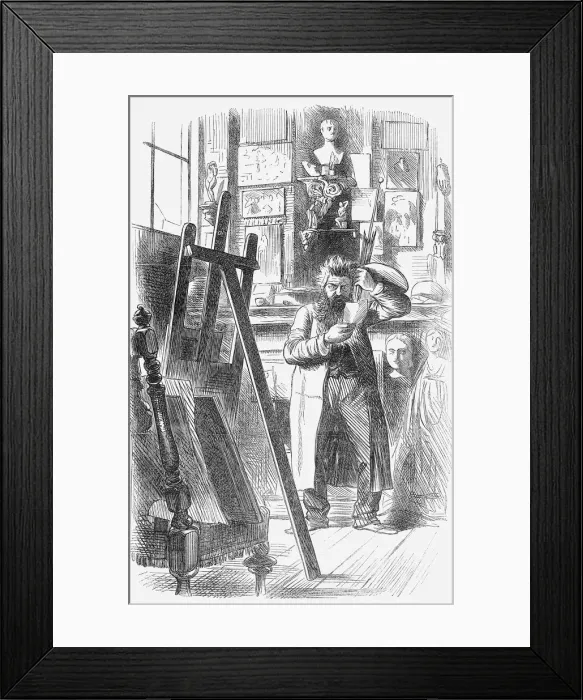 Framed Print : A bohemian artist in his studio, (1859?) Framed Print : A bohemian artist in his studio, (1859?)