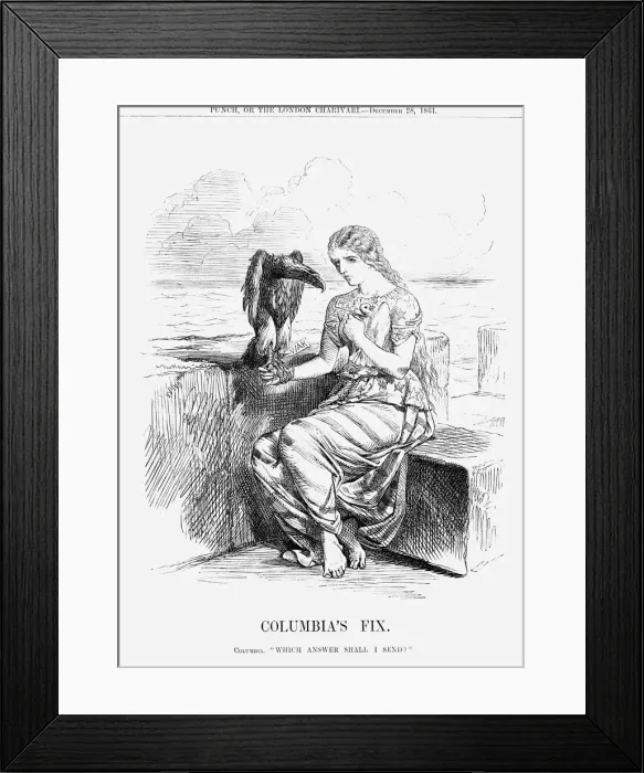 Framed Print : Columbias Fix, 1861