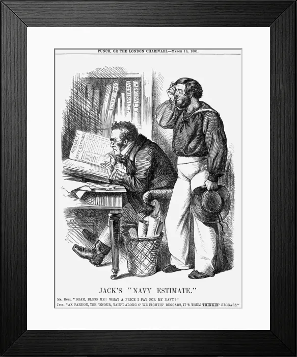 Framed Print : Jacks Navy Estimate, 1861 Framed Print : Jacks Navy Estimate, 1861