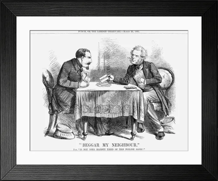 Framed Print : Beggar my Neighbour, 1861