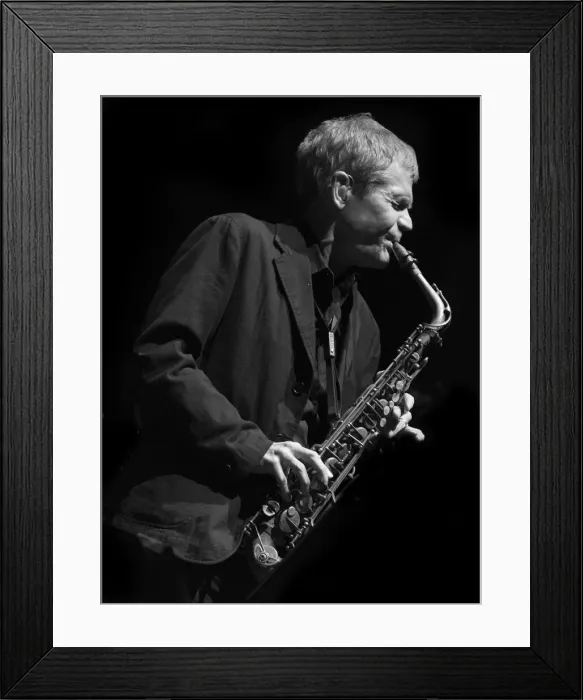 Framed Print : David Sanborne, 2014. Artist: Alan John Ainsworth Framed Print : David Sanborne, 2014. Artist: Alan John Ainsworth