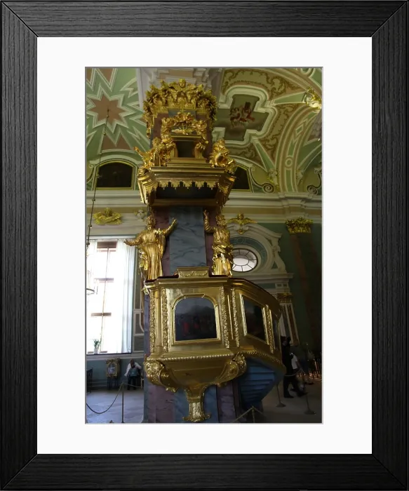 Framed Print : Pulpit, Peter and Paul Cathedral, St Petersburg, Russia, 2011. Artist: Sheldon Marshall Framed Print : Pulpit, Peter and Paul Cathedral, St Petersburg, Russia, 2011. Artist: Sheldon Marshall