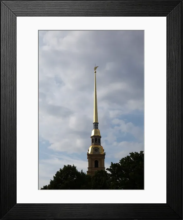 Framed Print : Spire of the bell tower, Peter and Paul Cathedral, St Petersburg, Russia, 2011. Artist: Sheldon Marshall Framed Print : Spire of the bell tower, Peter and Paul Cathedral, St Petersburg, Russia, 2011. Artist: Sheldon Marshall