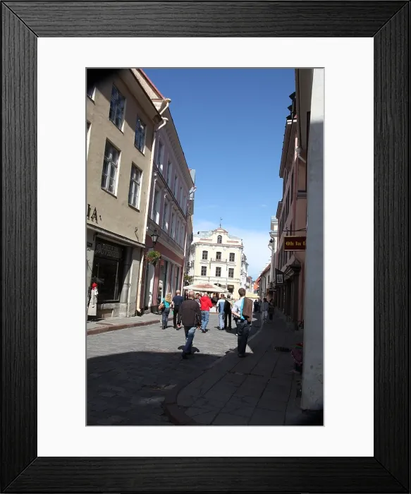 Framed Print : Street scene, Tallin, Estonia, 2011. Artist: Sheldon Marshall Framed Print : Street scene, Tallin, Estonia, 2011. Artist: Sheldon Marshall