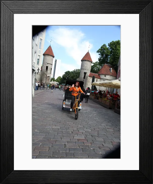 Framed Print : Viru Gate, entrance to the Old Town, Tallin, Estonia, 2011. Artist: Sheldon Marshall