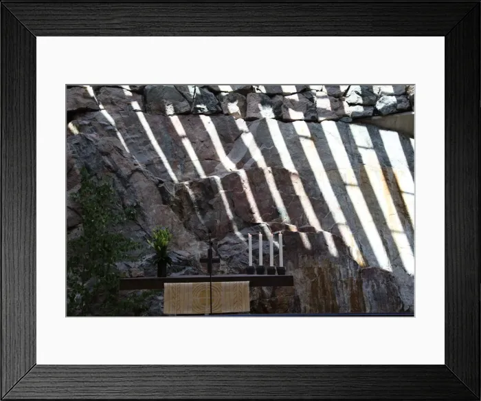 Framed Print : The altar, Temppeliaukio Church, Helsinki, Finland, 2011. Artist: Sheldon Marshall Framed Print : The altar, Temppeliaukio Church, Helsinki, Finland, 2011. Artist: Sheldon Marshall
