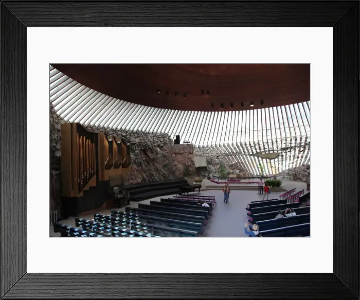 Framed Print : Interior, Temppeliaukio Church, Helsinki, Finland, 2011. Artist: Sheldon Marshall Framed Print : Interior, Temppeliaukio Church, Helsinki, Finland, 2011. Artist: Sheldon Marshall