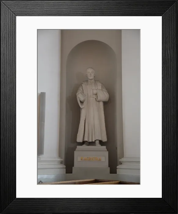 Framed Print : Statue of Mikael Agricola, Lutheran Cathedral, Helsinki, Finland, 2011. Artist: Sheldon Marshall Framed Print : Statue of Mikael Agricola, Lutheran Cathedral, Helsinki, Finland, 2011. Artist: Sheldon Marshall