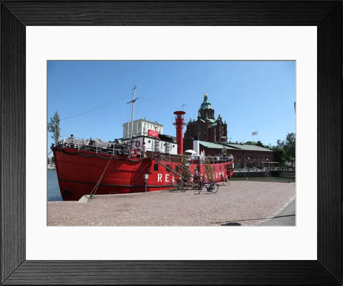 Framed Print : Lightship Relandersgrund, Helsinki, Finland, 2011. Artist: Sheldon Marshall Framed Print : Lightship Relandersgrund, Helsinki, Finland, 2011. Artist: Sheldon Marshall