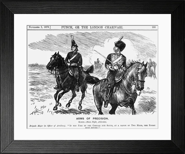 Framed Print : Arms of Precision, 1878. Artist: Charles Samuel Keene Framed Print : Arms of Precision, 1878. Artist: Charles Samuel Keene