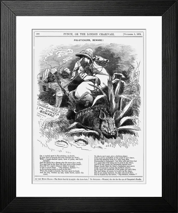 Framed Print : Pig-stickers, Beware!, 1878 Framed Print : Pig-stickers, Beware!, 1878