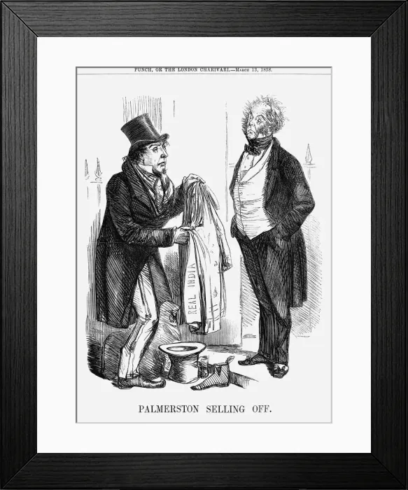 Framed Print : Palmerston selling off, 1858 Framed Print : Palmerston selling off, 1858