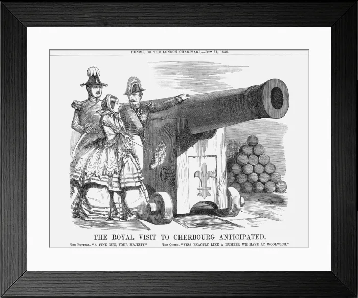 Framed Print : The Royal Visit to Cherbourg Anticipated, 1858 Framed Print : The Royal Visit to Cherbourg Anticipated, 1858