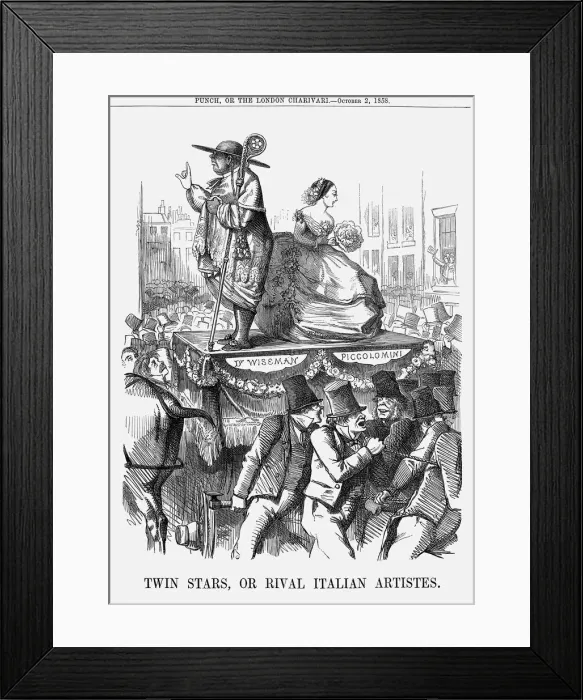 Framed Print : Twin Stars, or Rival Italian Artistes, 1858 Framed Print : Twin Stars, or Rival Italian Artistes, 1858