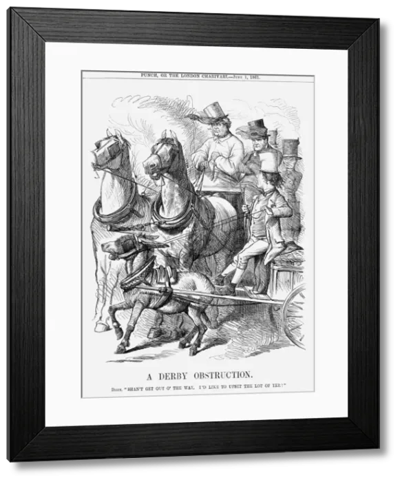 Framed Print : A Derby Obstruction, 1861 Framed Print : A Derby Obstruction, 1861