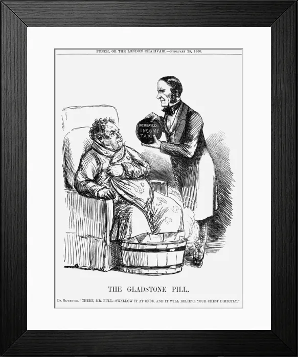 Framed Print : The Gladstone Pill, 1860