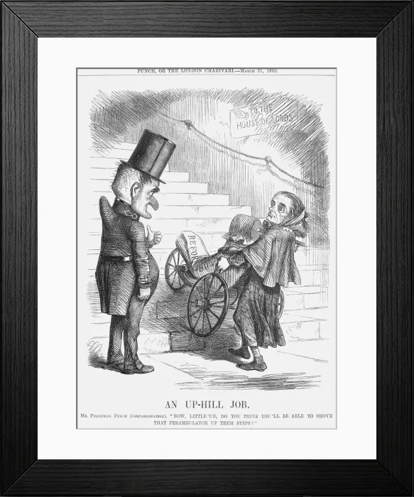 Framed Print : An Up-hill Job, 1860 Framed Print : An Up-hill Job, 1860