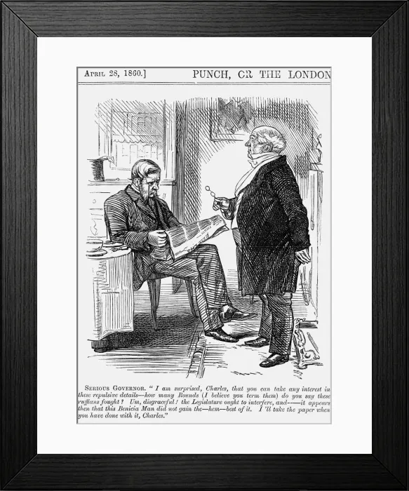 Framed Print : An opinion on boxing, 1860 Framed Print : An opinion on boxing, 1860