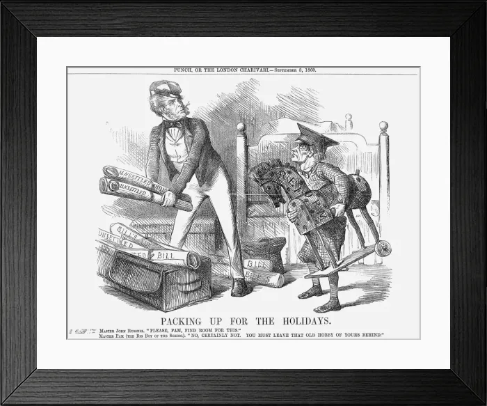Framed Print : Packing up for the Holidays, 1860 Framed Print : Packing up for the Holidays, 1860