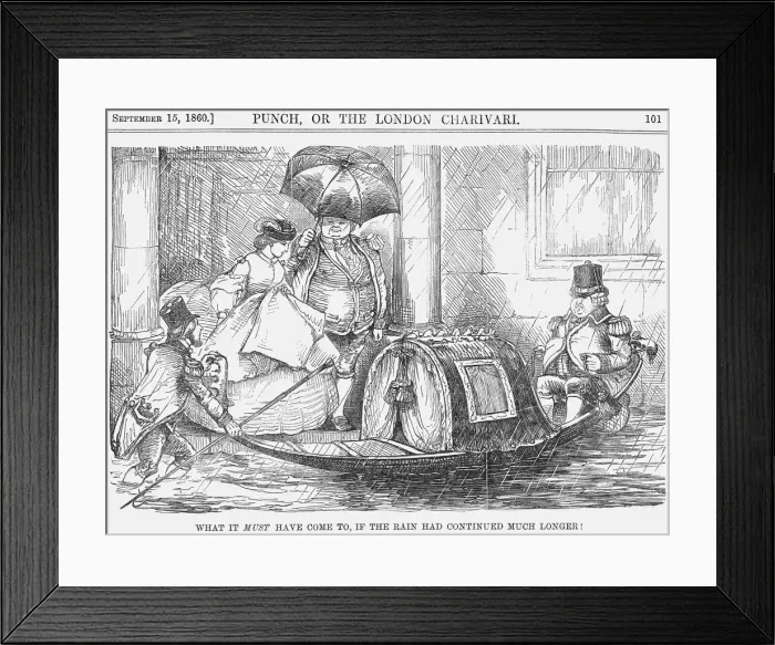 Framed Print : What it Must have come to, if the Rain had continued much Longer!, 1860 Framed Print : What it Must have come to, if the Rain had continued much Longer!, 1860
