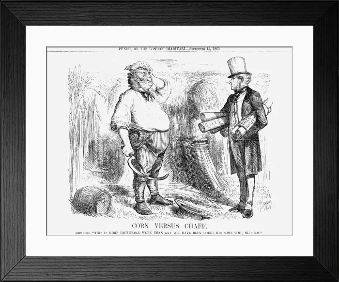Framed Print : Corn versus Chaff, 1860 Framed Print : Corn versus Chaff, 1860