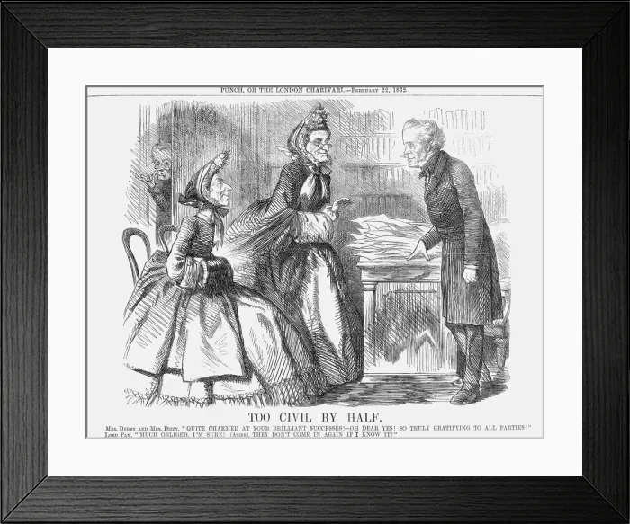 Framed Print : Too Civil by Half, 1862 Framed Print : Too Civil by Half, 1862