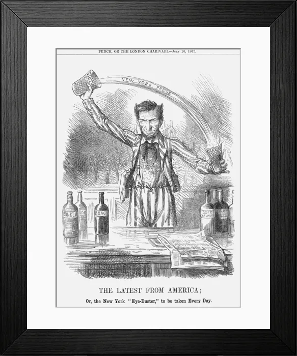 Framed Print : The Latest from America, 1862 Framed Print : The Latest from America, 1862