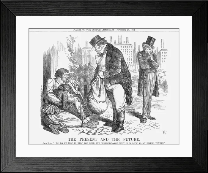 Framed Print : The Present and The Future, 1862. Artist: John Tenniel Framed Print : The Present and The Future, 1862. Artist: John Tenniel