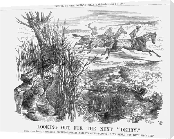 Looking Out for The Next Derby, 1863. Artist: John Tenniel