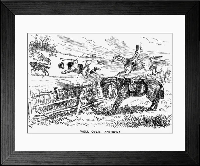 Framed Print : Well Over! Anyhow!, 1863 Framed Print : Well Over! Anyhow!, 1863