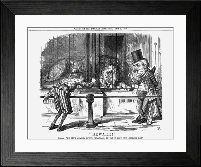 Framed Print : Beware!, 1863. Artist: John Tenniel Framed Print : Beware!, 1863. Artist: John Tenniel
