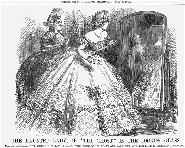 The Haunted Lady, Or The Ghost In the Looking-Glass, 1863. Artist: John Tenniel
