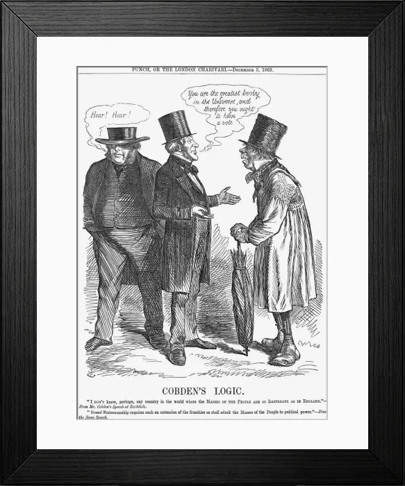 Framed Print : Cobdens Logic, 1863. Artist: John Tenniel Framed Print : Cobdens Logic, 1863. Artist: John Tenniel