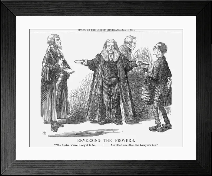 Framed Print : Reversing the Proverb, 1864. Artist: John Tenniel Framed Print : Reversing the Proverb, 1864. Artist: John Tenniel