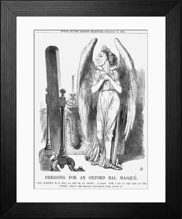 Framed Print : Dressing for an Oxford Bal Masque, 1864. Artist: John Tenniel Framed Print : Dressing for an Oxford Bal Masque, 1864. Artist: John Tenniel