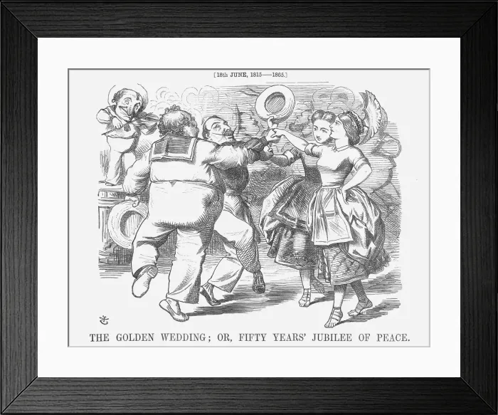Framed Print : The Golden Wedding; or, Fifty Years Jubilee of Peace, 1865. Artist: John Tenniel Framed Print : The Golden Wedding; or, Fifty Years Jubilee of Peace, 1865. Artist: John Tenniel