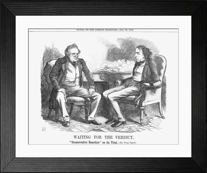 Framed Print : Waiting for the Verdict, 1865. Artist: John Tenniel