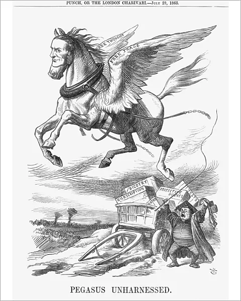 Pegasus Unharnessed, 1865. Artist: John Tenniel