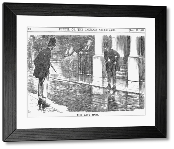 Framed Print : The Late Rain, 1865. Artist: George du Maurier Framed Print : The Late Rain, 1865. Artist: George du Maurier