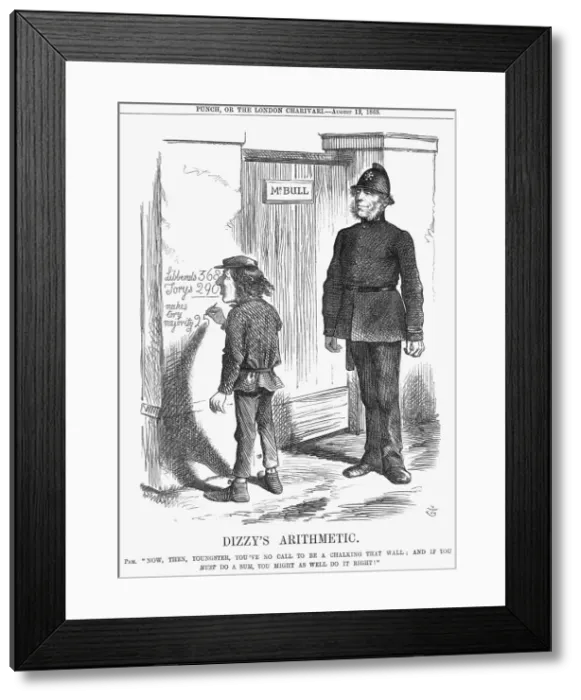 Framed Print : Dizzys Arithmetic, 1865 Artist: John Tenniel Framed Print : Dizzys Arithmetic, 1865 Artist: John Tenniel