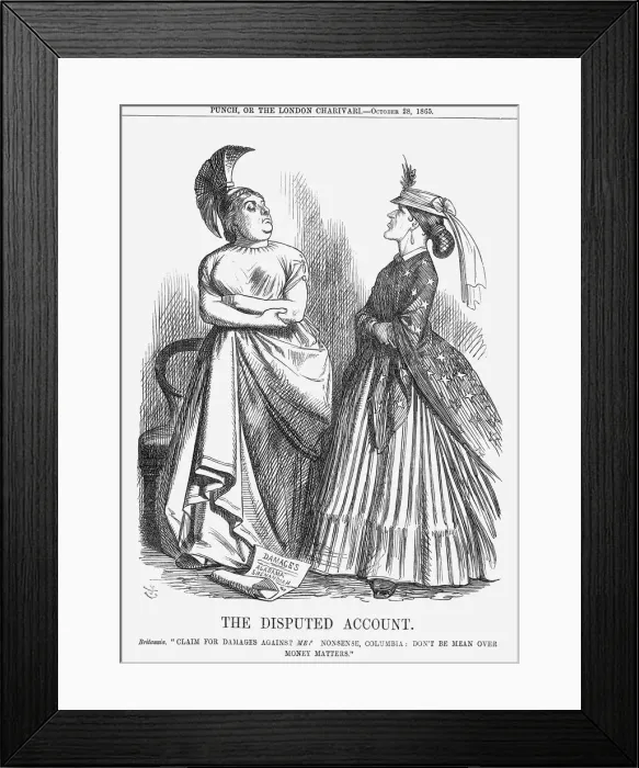 Framed Print : The Disputed Account, 1865