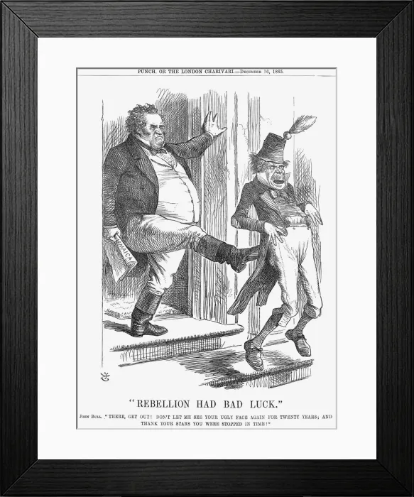 Framed Print : Rebellion Had Bad Luck, 1865. Artist: John Tenniel Framed Print : Rebellion Had Bad Luck, 1865. Artist: John Tenniel