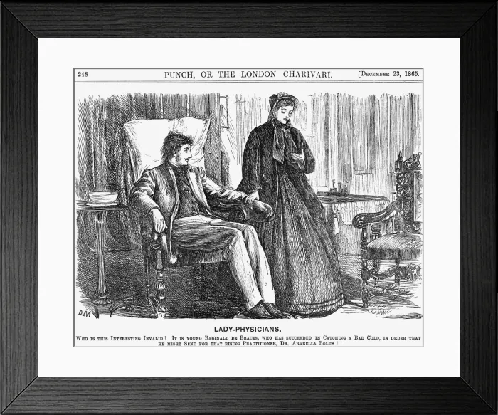 Framed Print : Lady-Physicians, 1865. Artist: George du Maurier Framed Print : Lady-Physicians, 1865. Artist: George du Maurier