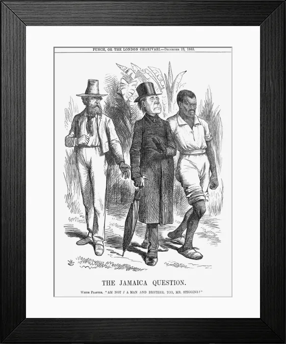Framed Print : The Jamaica Question, 1865. Artist: John Tenniel Framed Print : The Jamaica Question, 1865. Artist: John Tenniel
